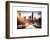 Instants of NY Series - Snowy Gapstow Bridge of Central Park, Manhattan in New York City-Philippe Hugonnard-Framed Art Print