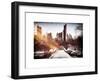 Instants of NY Series - Snowy Gapstow Bridge of Central Park, Manhattan in New York City-Philippe Hugonnard-Framed Art Print