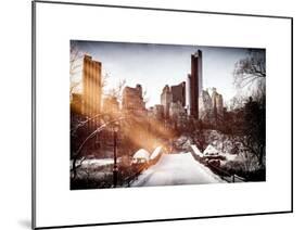 Instants of NY Series - Snowy Gapstow Bridge of Central Park, Manhattan in New York City-Philippe Hugonnard-Mounted Art Print