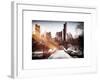 Instants of NY Series - Snowy Gapstow Bridge of Central Park, Manhattan in New York City-Philippe Hugonnard-Framed Art Print