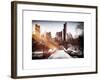 Instants of NY Series - Snowy Gapstow Bridge of Central Park, Manhattan in New York City-Philippe Hugonnard-Framed Art Print