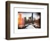 Instants of NY Series - Snowy Gapstow Bridge of Central Park, Manhattan in New York City-Philippe Hugonnard-Framed Art Print