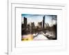 Instants of NY Series - Snowy Gapstow Bridge of Central Park, Manhattan in New York City-Philippe Hugonnard-Framed Art Print