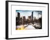 Instants of NY Series - Snowy Gapstow Bridge of Central Park, Manhattan in New York City-Philippe Hugonnard-Framed Art Print