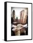 Instants of NY Series - Snowy Gapstow Bridge of Central Park, Manhattan in New York City-Philippe Hugonnard-Framed Stretched Canvas