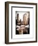 Instants of NY Series - Snowy Gapstow Bridge of Central Park, Manhattan in New York City-Philippe Hugonnard-Framed Art Print