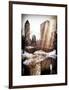 Instants of NY Series - Snowy Gapstow Bridge of Central Park, Manhattan in New York City-Philippe Hugonnard-Framed Art Print