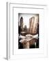 Instants of NY Series - Snowy Gapstow Bridge of Central Park, Manhattan in New York City-Philippe Hugonnard-Framed Art Print