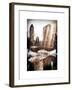 Instants of NY Series - Snowy Gapstow Bridge of Central Park, Manhattan in New York City-Philippe Hugonnard-Framed Art Print