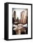 Instants of NY Series - Snowy Gapstow Bridge of Central Park, Manhattan in New York City-Philippe Hugonnard-Framed Stretched Canvas