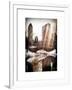 Instants of NY Series - Snowy Gapstow Bridge of Central Park, Manhattan in New York City-Philippe Hugonnard-Framed Art Print