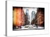 Instants of NY Series - Street Scenes and Urban Landscape in Snowy Manhattan-Philippe Hugonnard-Stretched Canvas