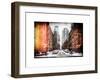 Instants of NY Series - Street Scenes and Urban Landscape in Snowy Manhattan-Philippe Hugonnard-Framed Art Print