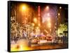 Instants of NY Series - Street Scenes and Urban Night Landscape in Winter under the Snow-Philippe Hugonnard-Framed Stretched Canvas