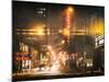 Instants of NY Series - Street Scenes and Urban Night Landscape in Winter under the Snow-Philippe Hugonnard-Mounted Photographic Print