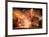 Instants of NY Series - Street Scenes and Urban Night Landscape in Winter under the Snow-Philippe Hugonnard-Framed Art Print