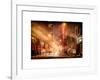 Instants of NY Series - Street Scenes and Urban Night Landscape in Winter under the Snow-Philippe Hugonnard-Framed Art Print