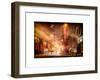 Instants of NY Series - Street Scenes and Urban Night Landscape in Winter under the Snow-Philippe Hugonnard-Framed Art Print