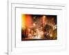 Instants of NY Series - Street Scenes and Urban Night Landscape in Winter under the Snow-Philippe Hugonnard-Framed Art Print