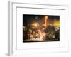 Instants of NY Series - Street Scenes and Urban Night Landscape in Winter under the Snow-Philippe Hugonnard-Framed Art Print