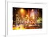 Instants of NY Series - Street Scenes and Urban Night Landscape in Winter under the Snow-Philippe Hugonnard-Framed Art Print