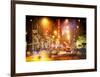 Instants of NY Series - Street Scenes and Urban Night Landscape in Winter under the Snow-Philippe Hugonnard-Framed Art Print