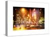 Instants of NY Series - Street Scenes and Urban Night Landscape in Winter under the Snow-Philippe Hugonnard-Stretched Canvas