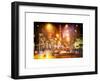 Instants of NY Series - Street Scenes and Urban Night Landscape in Winter under the Snow-Philippe Hugonnard-Framed Art Print