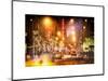 Instants of NY Series - Street Scenes and Urban Night Landscape in Winter under the Snow-Philippe Hugonnard-Mounted Art Print