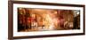 Instants of NY Series - Street Scenes and Urban Night Panoramic Landscape in Winter under the Snow-Philippe Hugonnard-Framed Photographic Print