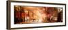 Instants of NY Series - Street Scenes and Urban Night Panoramic Landscape in Winter under the Snow-Philippe Hugonnard-Framed Photographic Print