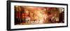 Instants of NY Series - Street Scenes and Urban Night Panoramic Landscape in Winter under the Snow-Philippe Hugonnard-Framed Photographic Print