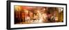 Instants of NY Series - Street Scenes and Urban Night Panoramic Landscape in Winter under the Snow-Philippe Hugonnard-Framed Photographic Print