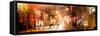 Instants of NY Series - Street Scenes and Urban Night Panoramic Landscape in Winter under the Snow-Philippe Hugonnard-Framed Stretched Canvas