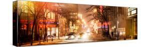 Instants of NY Series - Street Scenes and Urban Night Panoramic Landscape in Winter under the Snow-Philippe Hugonnard-Stretched Canvas