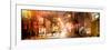 Instants of NY Series - Street Scenes and Urban Night Panoramic Landscape in Winter under the Snow-Philippe Hugonnard-Framed Photographic Print