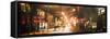 Instants of NY Series - Street Scenes and Urban Night Panoramic Landscape in Winter under the Snow-Philippe Hugonnard-Framed Stretched Canvas