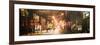 Instants of NY Series - Street Scenes and Urban Night Panoramic Landscape in Winter under the Snow-Philippe Hugonnard-Framed Photographic Print