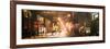 Instants of NY Series - Street Scenes and Urban Night Panoramic Landscape in Winter under the Snow-Philippe Hugonnard-Framed Photographic Print