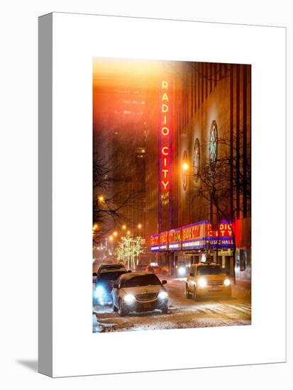 Instants of NY Series - Street Scenes by Night in Winter under the Snow-Philippe Hugonnard-Stretched Canvas