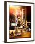 Instants of NY Series - The Booth Theatre at Broadway - Urban Street Scene by Night with a NYPD-Philippe Hugonnard-Framed Photographic Print