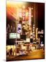 Instants of NY Series - The Booth Theatre at Broadway - Urban Street Scene by Night with a NYPD-Philippe Hugonnard-Mounted Photographic Print