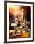 Instants of NY Series - The Booth Theatre at Broadway - Urban Street Scene by Night with a NYPD-Philippe Hugonnard-Framed Photographic Print