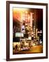 Instants of NY Series - The Booth Theatre at Broadway - Urban Street Scene by Night with a NYPD-Philippe Hugonnard-Framed Photographic Print