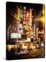 Instants of NY Series - The Booth Theatre at Broadway - Urban Street Scene by Night with a NYPD-Philippe Hugonnard-Stretched Canvas