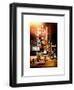 Instants of NY Series - The Booth Theatre at Broadway - Urban Street Scene by Night with a NYPD-Philippe Hugonnard-Framed Art Print