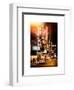 Instants of NY Series - The Booth Theatre at Broadway - Urban Street Scene by Night with a NYPD-Philippe Hugonnard-Framed Art Print