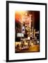 Instants of NY Series - The Booth Theatre at Broadway - Urban Street Scene by Night with a NYPD-Philippe Hugonnard-Framed Art Print