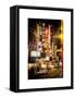 Instants of NY Series - The Booth Theatre at Broadway - Urban Street Scene by Night with a NYPD-Philippe Hugonnard-Framed Stretched Canvas