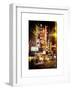 Instants of NY Series - The Booth Theatre at Broadway - Urban Street Scene by Night with a NYPD-Philippe Hugonnard-Framed Art Print